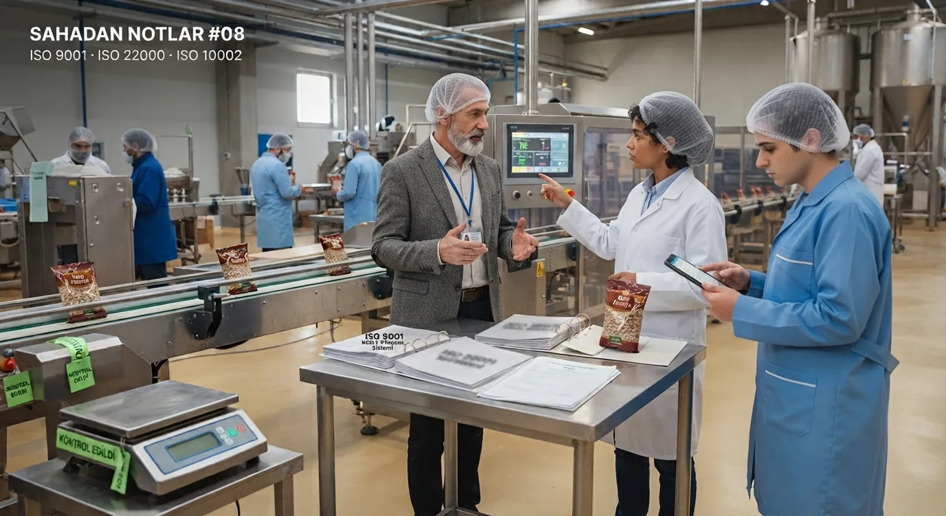 Gıda fabrikasında kalite, gıda güvenliği ve müşteri memnuniyeti denetimi